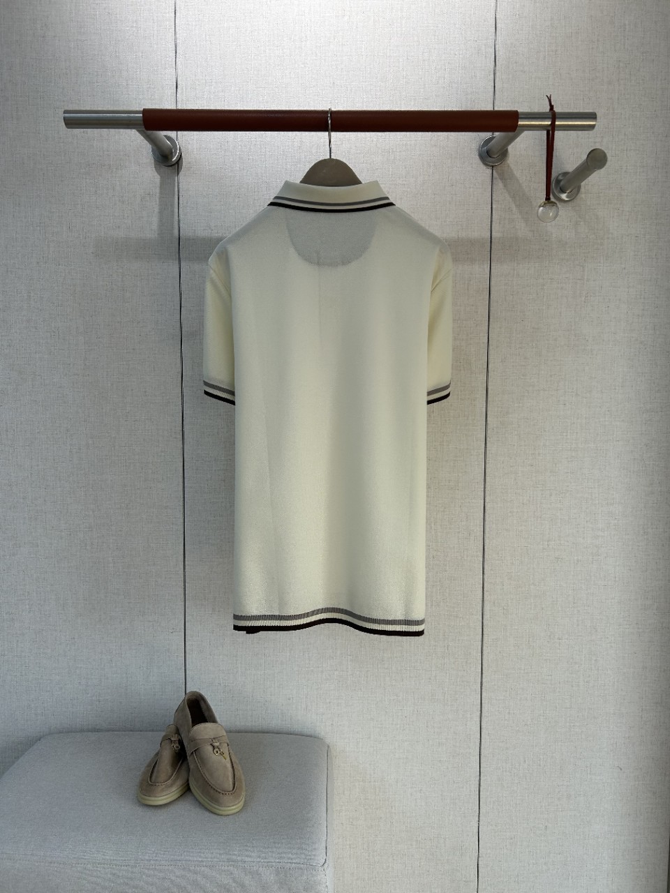 Old Money Style Mens Brown Gra - Polo Shirt Pique 评论和价格