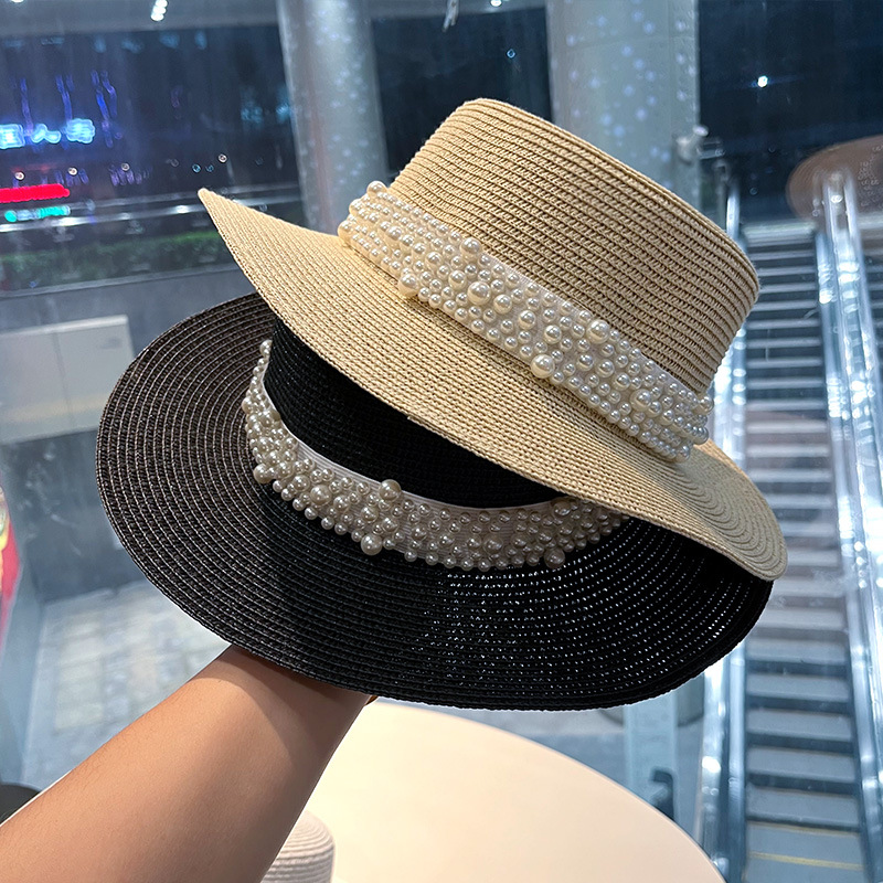 2023 New Flat Top Straw Hat Pe - Bucket Hat Straw 评论和价格