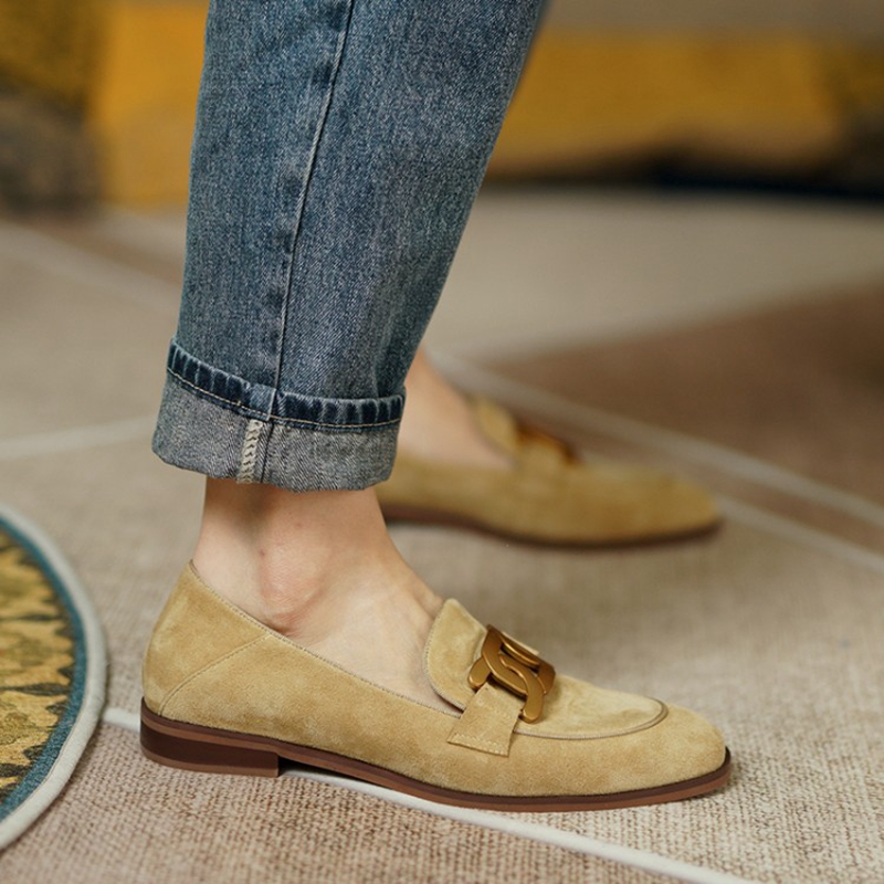 Suede Leather Women Loafers Sp - Casual Sandal Leather 评论和价格