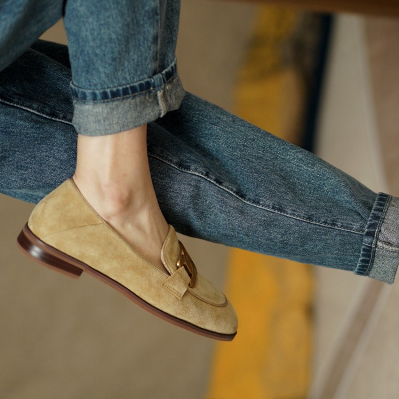Suede Leather Women Loafers Sp - Casual Sandal Leather 评论和价格