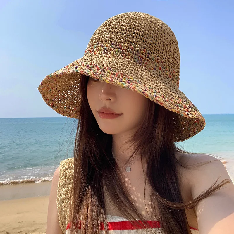 Summer Sun Hats for Women Stra - Bucket Hat Straw 评论和价格