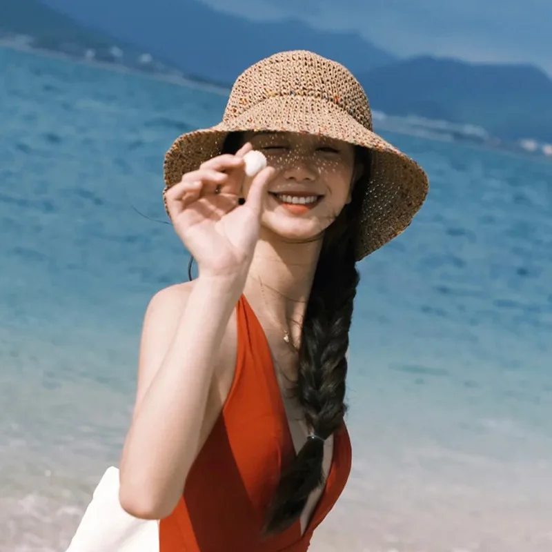 Summer Sun Hats for Women Stra - Bucket Hat Straw 评论和价格