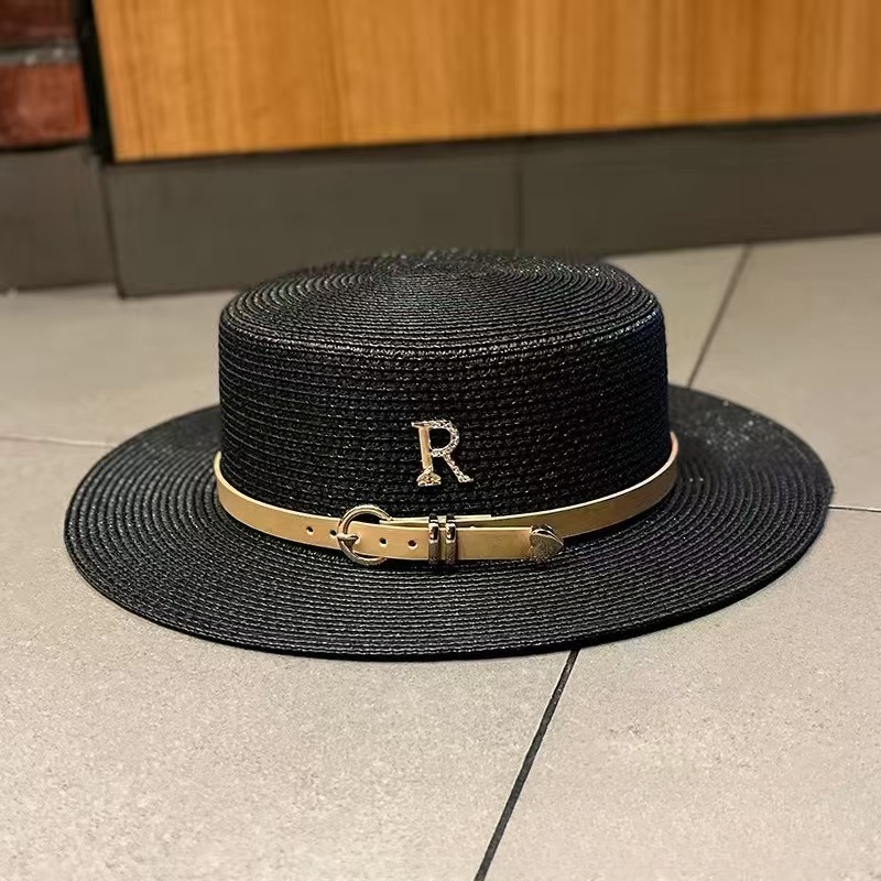 1pc Summer Sun Hats Flat Top S - Bucket Hat Straw 评论和价格
