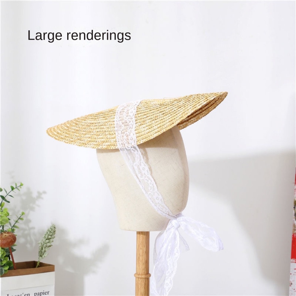 French Style Lolita Straw Hat  - Bucket Hat Straw 评论和价格